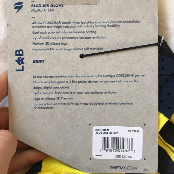 Shift MX 3LUE Label Air Gloves - Picture 3 of 4